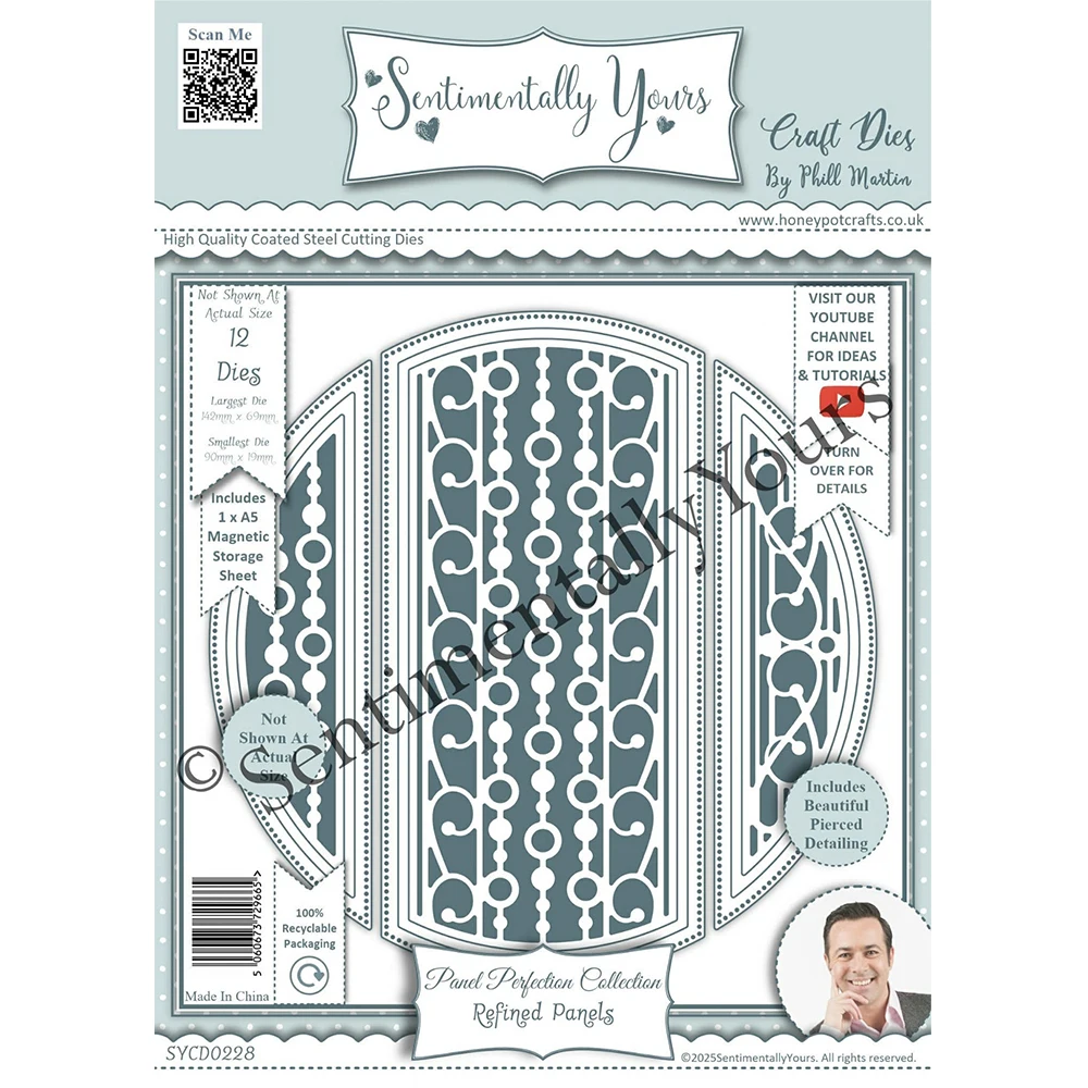 

2025 New Metal Cutting Dies Refined Panels A5 Die Set DIY New Year Christmas Gift Greeting Card Paper Carft Die Stencil Handmade