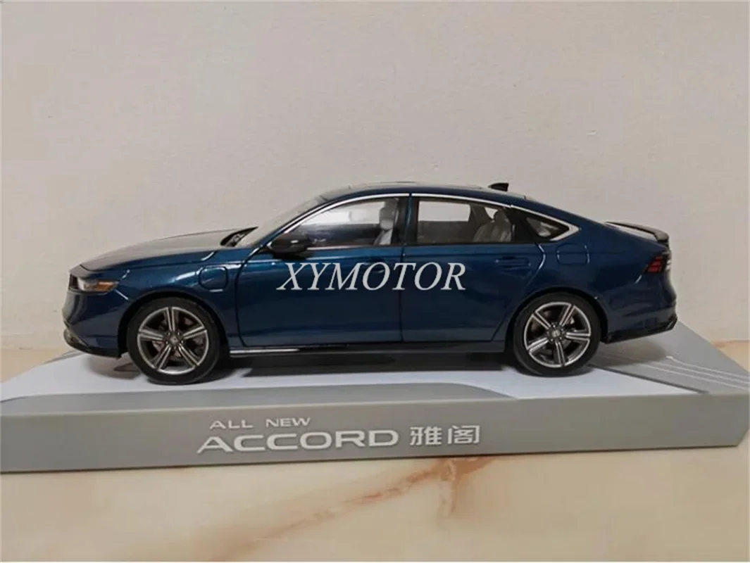 1:18 For Honda ACCORD e:PHEV Hybrid 2023 11th generation Diecast Metal Model Car Blue/Gray Toys Gifts Hobby Display Collection