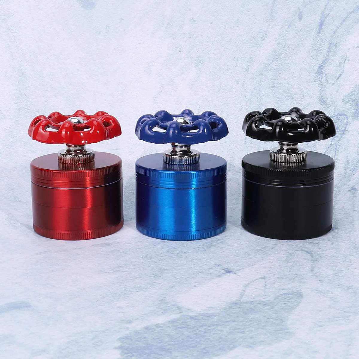 50MM Valve Shaped Herb Tobacco Grinder Crusher Mill Hand Muller Hand Crank Tobacco Grinder Crusher Tobacco Crusher Grinder