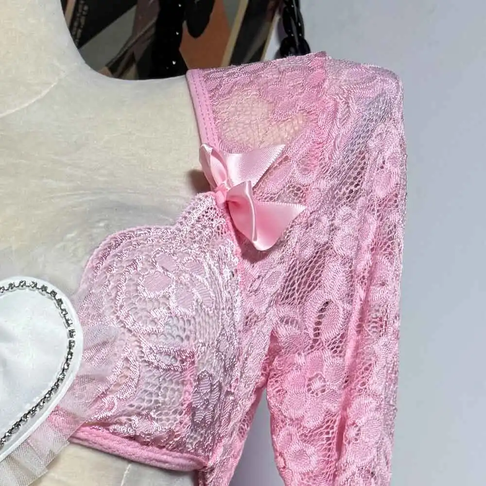 لتقوم بها بنفسك ايكو خلل الأساسية E-الفتيات ايمو القوطية Y2K القمم Kawaii يدوية الصليب القوس العصرية القوطي الجرونج 90s Harajuku القلب في سن المراهقة ملابس للنادي