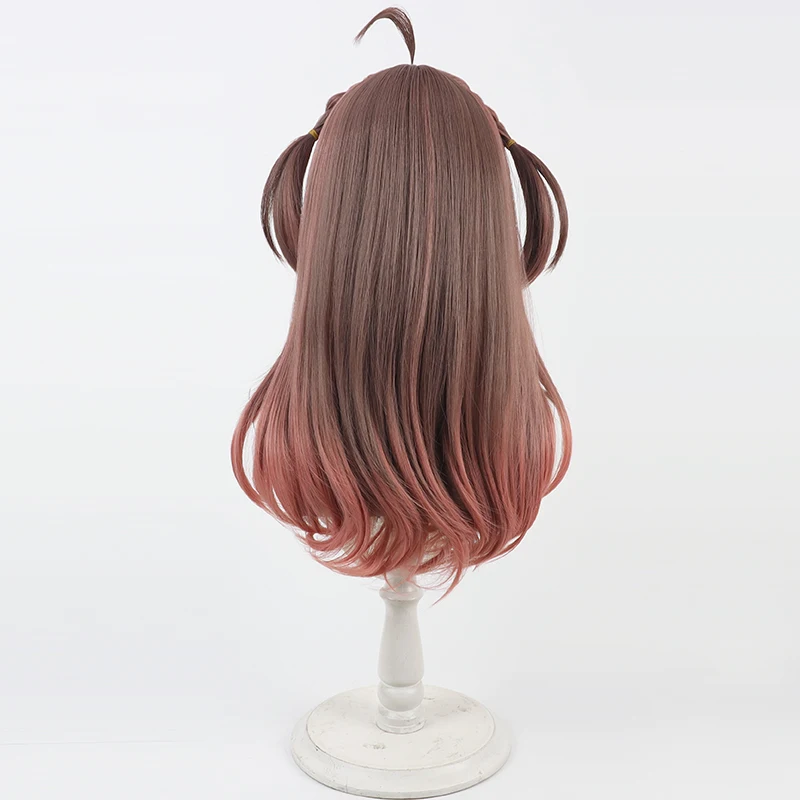 Natsuiro Matsuri Cosplay Wig Vtuber Brown Pink Synthetic Hair Heat Resistant Halloween Role Play Carnival Party + Free Wig Cap - view 5