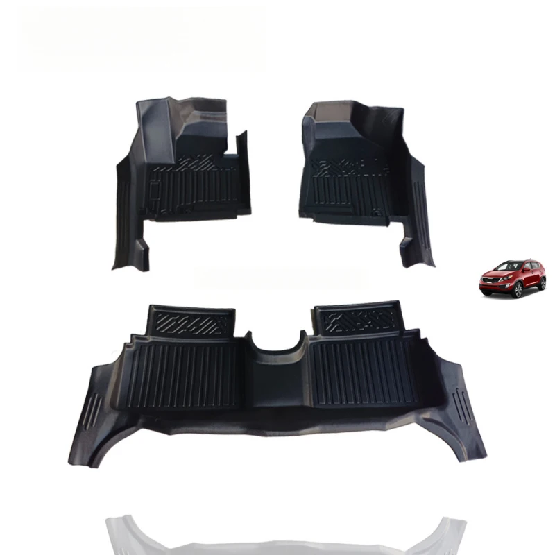 High Quality  Luxury Design 5D TPE Car Floor Liner All Weather Non-Slip Waterproof Easy Clean Durable Plaid Pattern