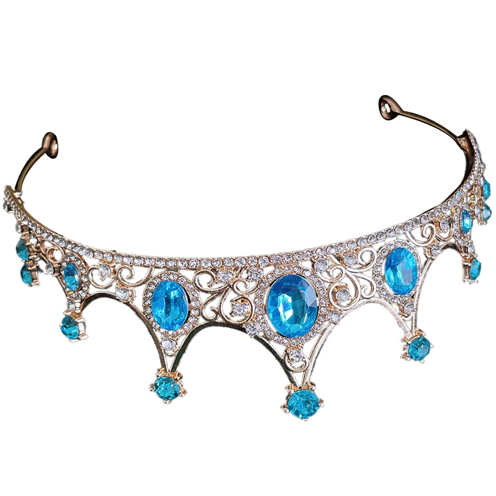 

Crystal Crown Wedding Hair Accessories Pink Zinc Alloy Headpiece Girls Women Bridal Tiaras Rhinestone Crowns Vintage Style