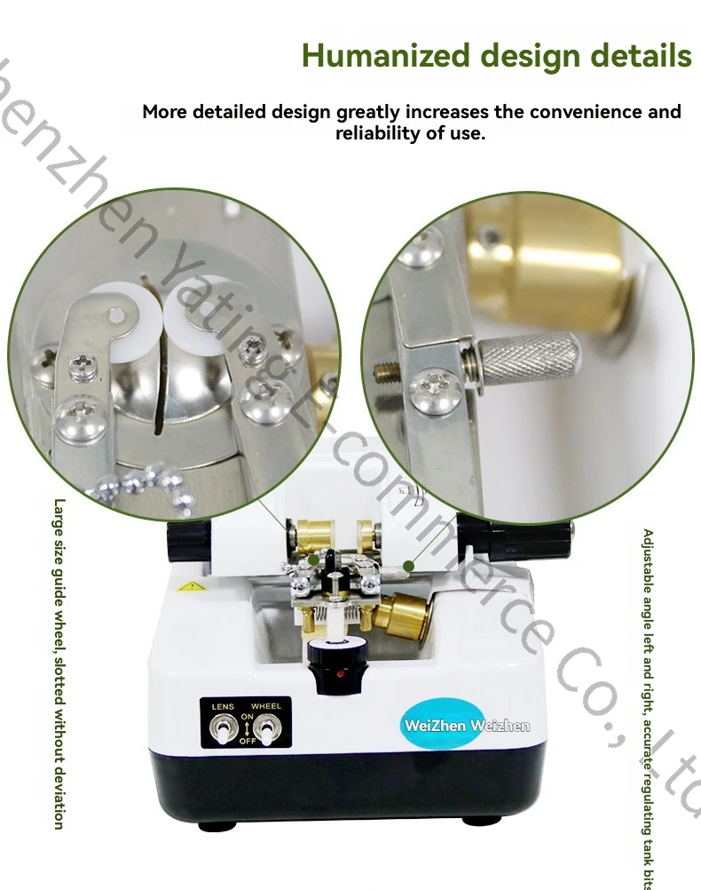 JP8001 Lens Processing Equipment  Lens Slotting Machine Drawing Machine Half Frame Glasses Stainless Steel Cutting