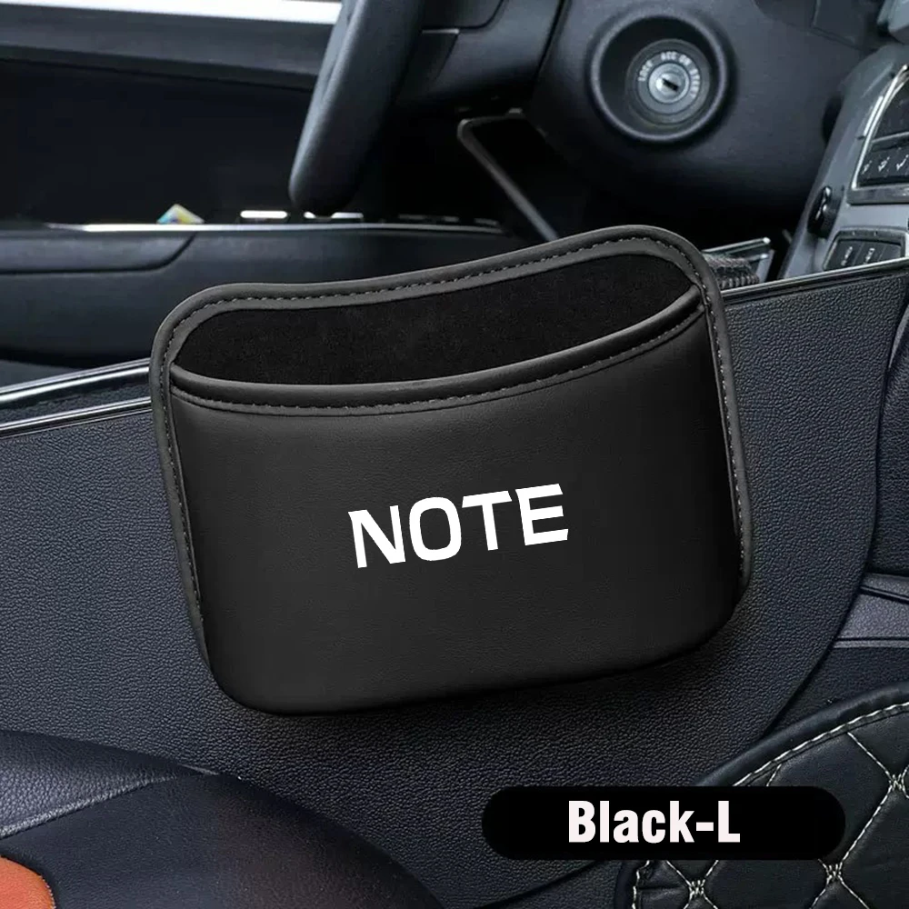 

Leather Car Trash Bin Hanging Garbage Dust Case Storage Box Car Door Cup Holder For Nissan NOTE Car Accessories