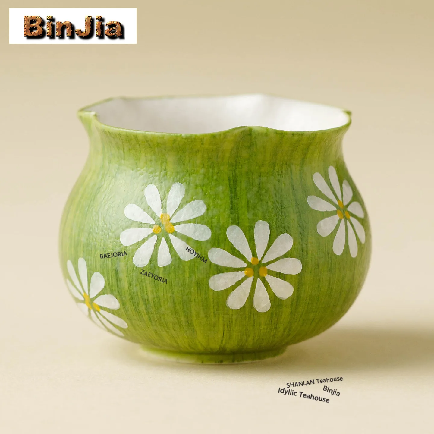 75ml Hand Painted Daisy Teacup Retro Tea Bowl Cup For Tea Tea-tasting Meditation Cup Jianzhan Master Cups Teaset Supplies