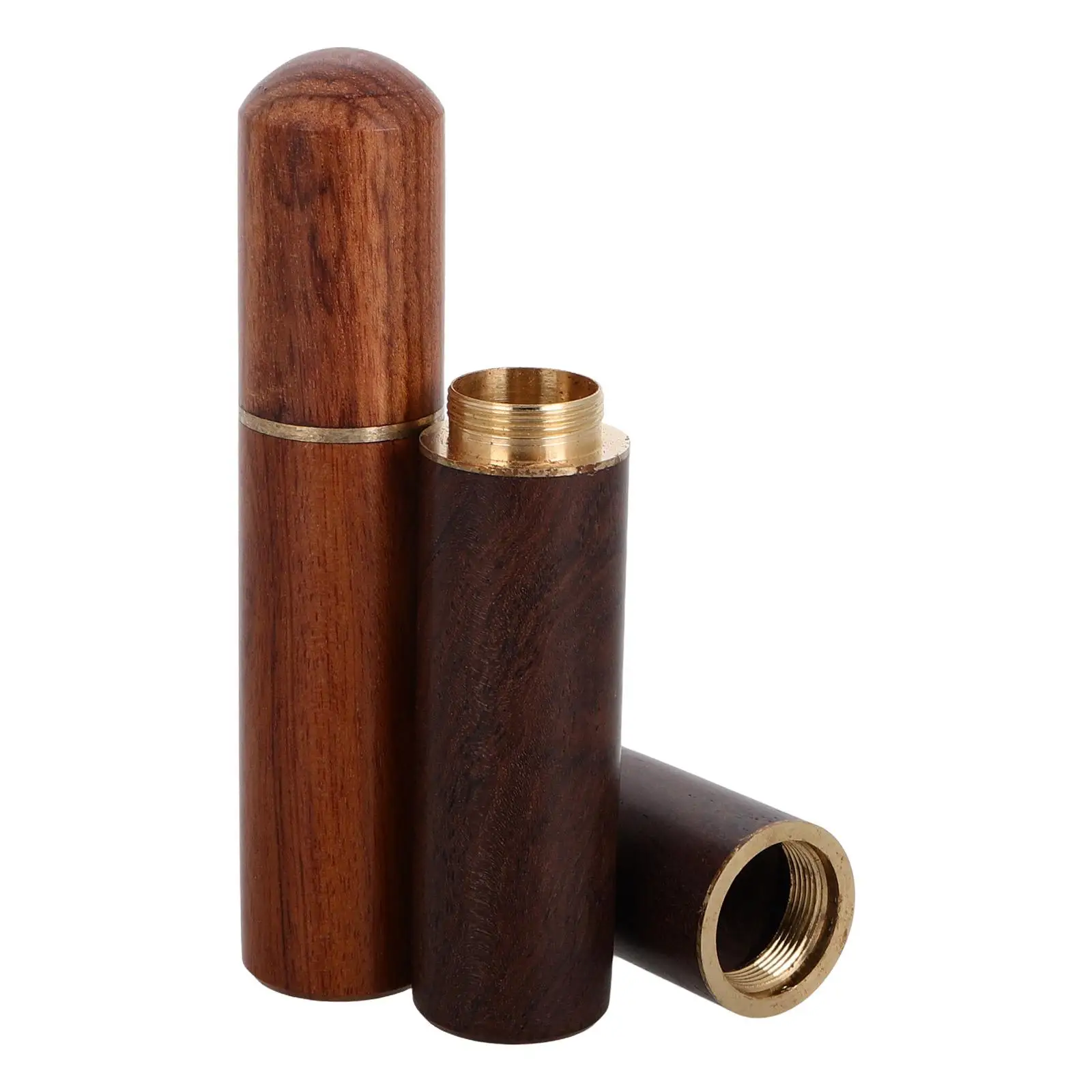 2pcs Survival Storage Containers Airtight Match Holders Portable Shockproof Aluminum Bottles Wood Match Camping Emergency