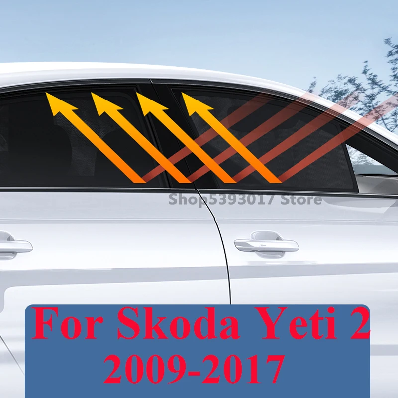 

For Skoda Yeti 2 2009-2017 Car Magnetic Side Window SunShades Shield Mesh Shade Blind Car Window Curtian Car Accessories