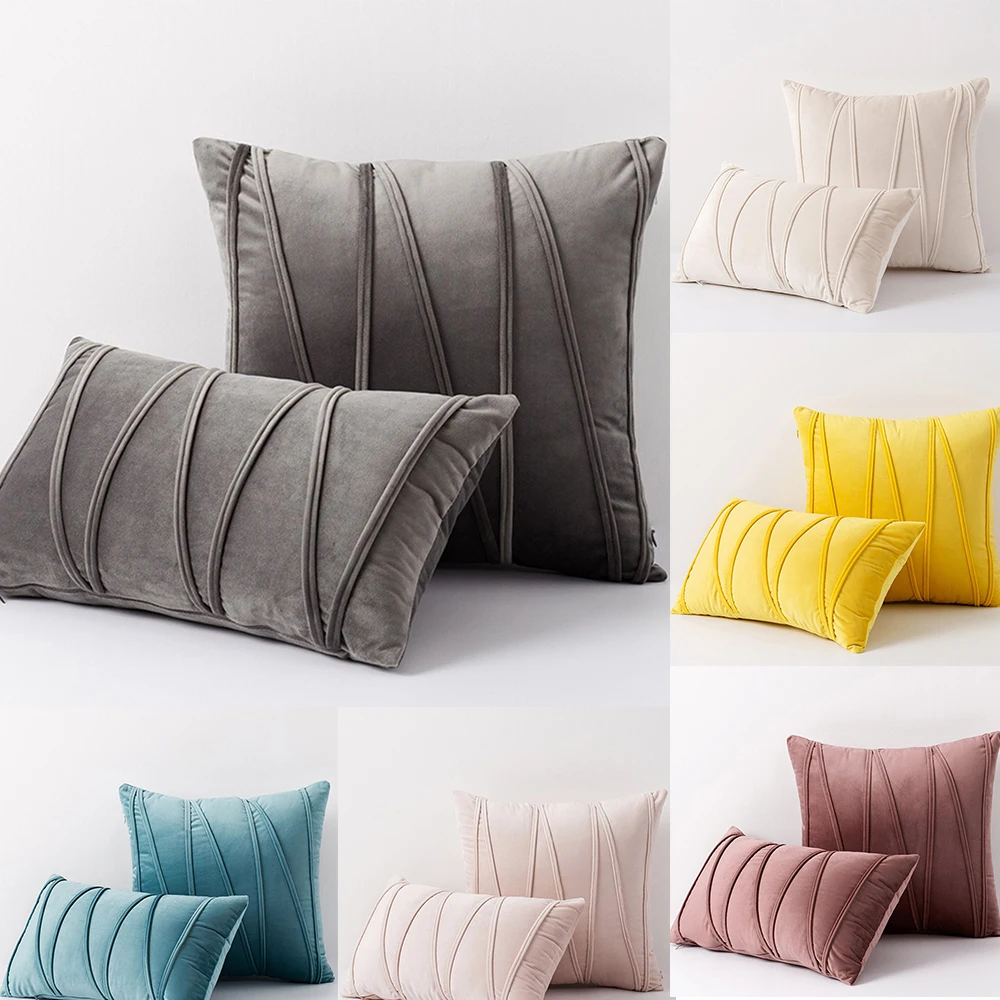 

New Style Sofa Headrest Solid Color Pillow Cover Living Room Bedroom Modern Simple Cushion Cover Cute Pillows Decor Home 쿠션 커버