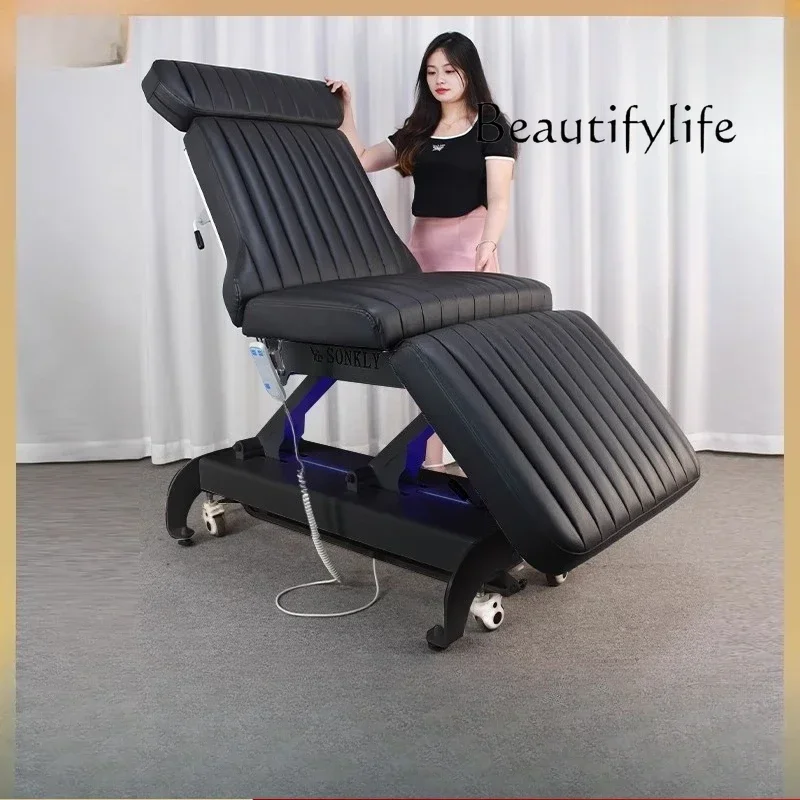 

High-end tattoo bed Multifunctional embroidery eyebrow tattoo liftable massage bed Full electric professional body bed