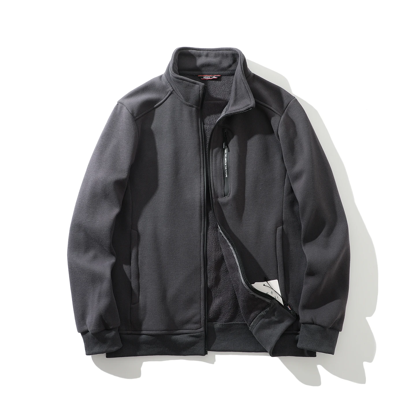 

Men's Casual Sle Long Sve Open Cardigan Jaet Stand Fit Youth Apparel Regular Length Other Material 00% Autumn Season