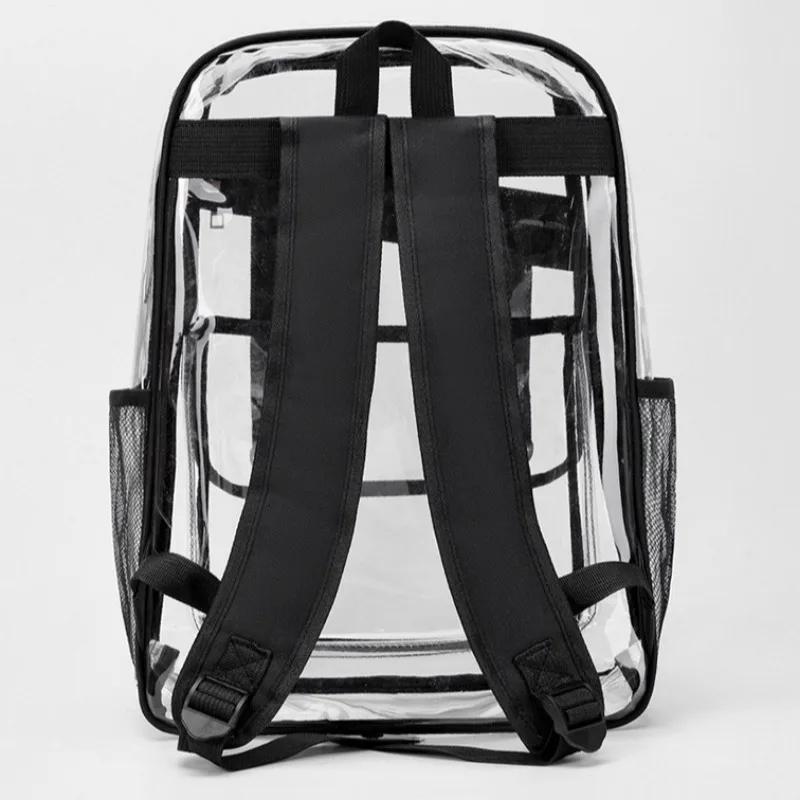 Fashion PVC Transparent Backpack Unisex Casual Clear Daypack Student School Bags Outdoor Waterproof Sports Travel Beach Rucksack