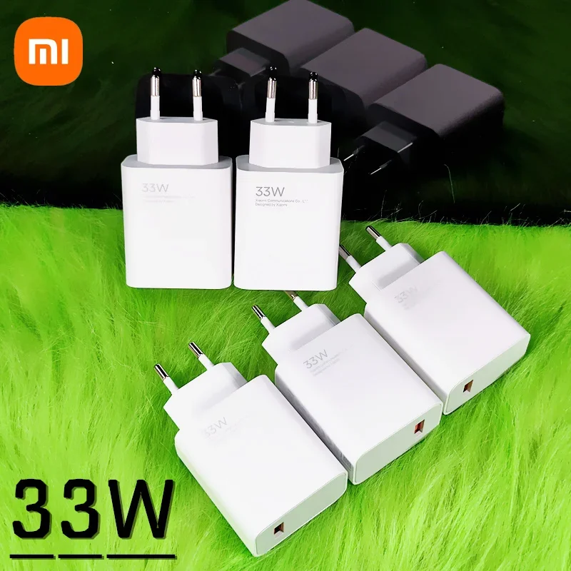 Original Xiaomi 33W Fast Charger EU Turbo Charge 2M 1.5M Type C Cable For Mi 10 9 10T Lite POCO X3 NFC Redmi K40 Note 9 10 Pro