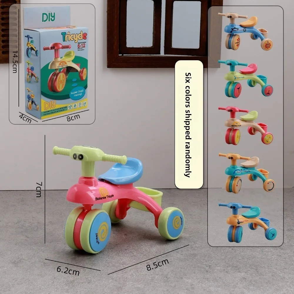 1Pcs New Mini Dollhouse Tricycle Home Scene Ornament Miniature Simulation Small Bike Doll House Accessories Model Toys