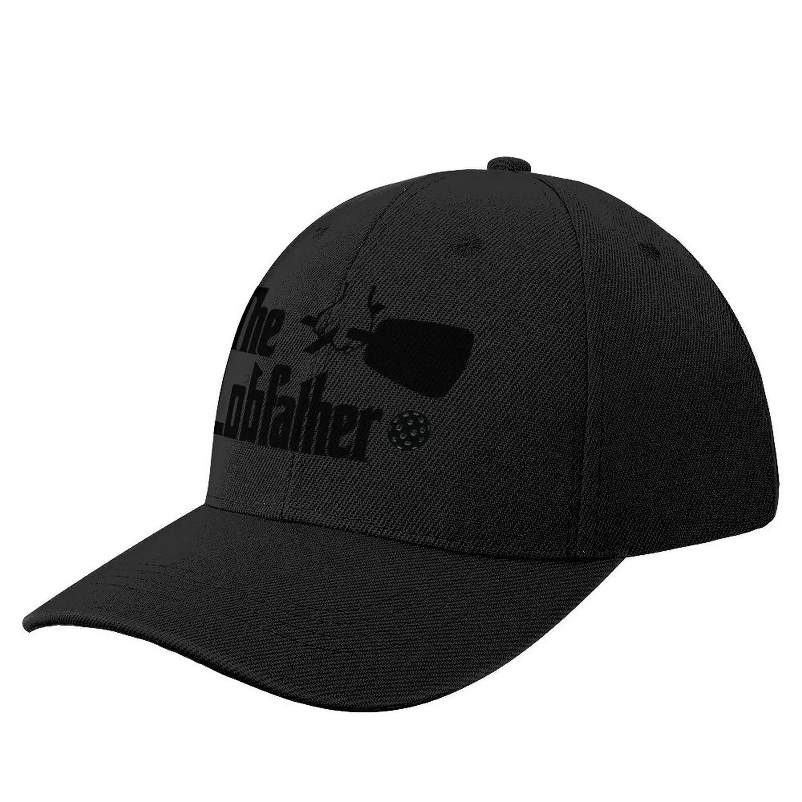 The Pickleball Lobfather - A fun black and white graphic inspired by the classic movie and lobbing on the pickleballBaseball Cap