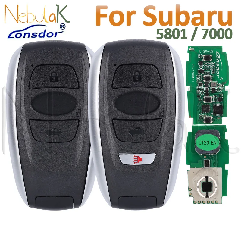 Remote Car Smart Key 5801 7000 For Subaru STI WRX Legacy Outback Forester Ascent Crosstrek Impreza K518 KH100+ Lonsdor LT20-02EN