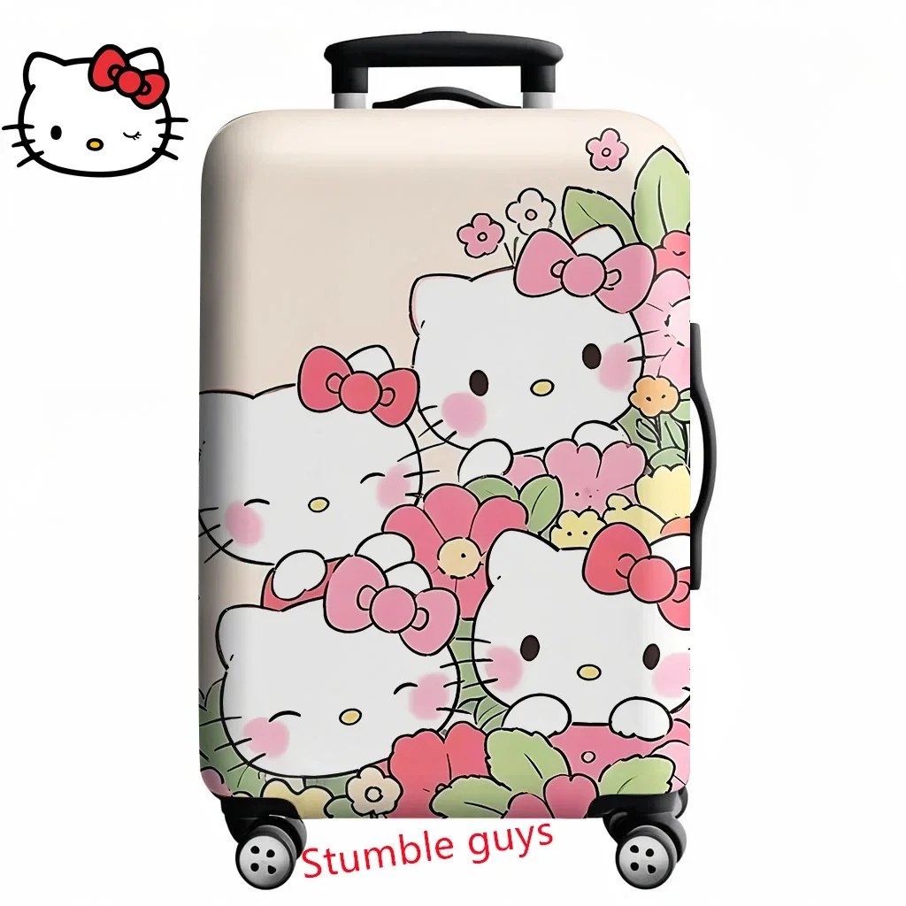 

Kawaii Hello Kitty Suitcase Cover Fits 18-32 Inch Luggage Anime Design For Travel Lovers