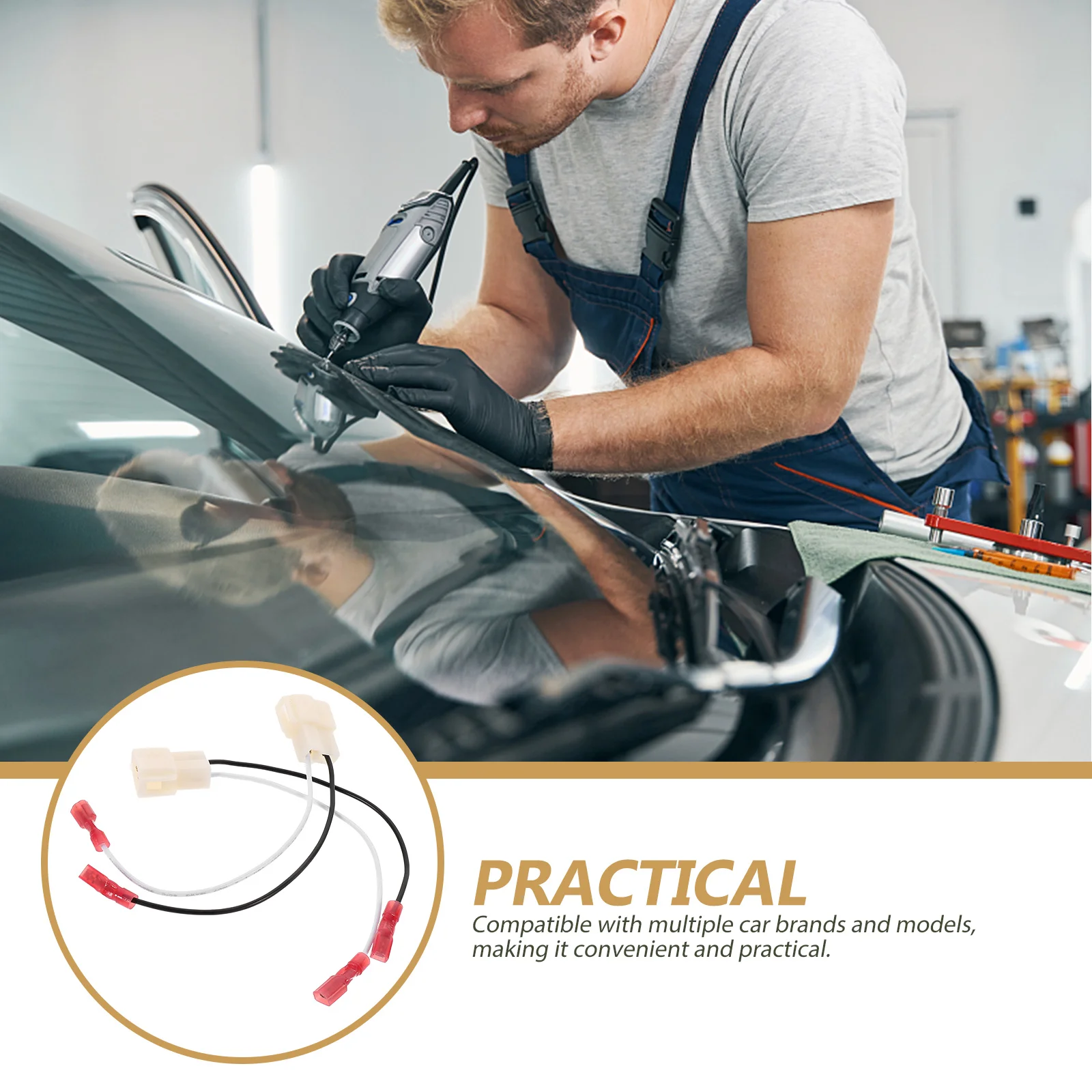 

1Pair Speaker Wiring Harness Adapter No Soldering Required Easy Install Car Speaker Connector Harness Compatible with Various