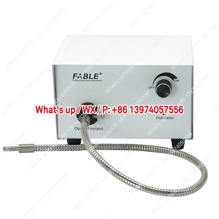 FABLE magic   jewelry appraisal instrument, halogen lamp used with beam splitter + optical fiber tube