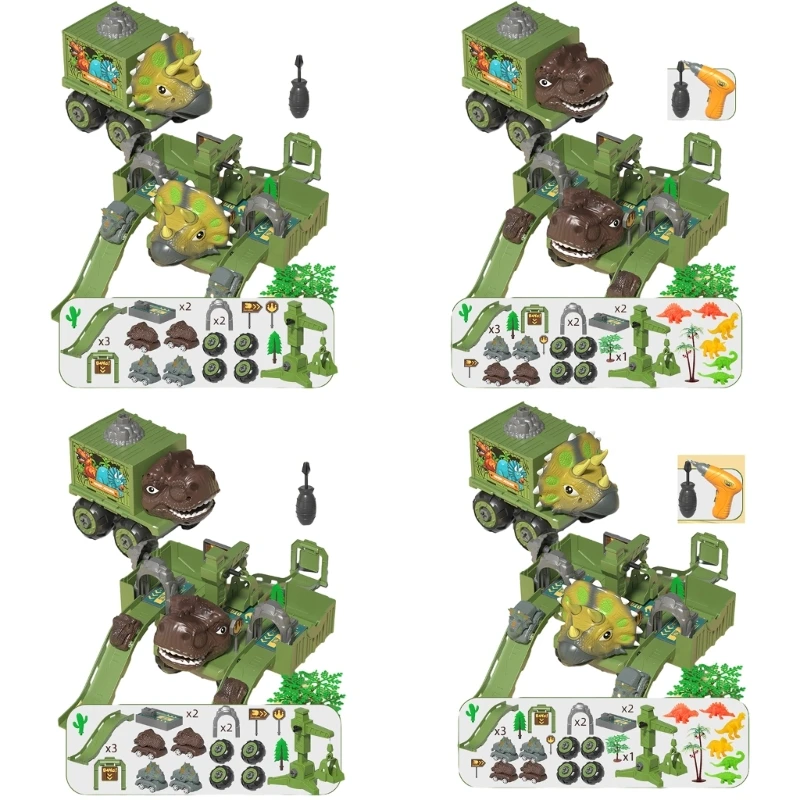 

B2EB Dinosaur Toy DIY Construction Building Set Montessori Learning Toy Children Gift