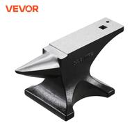 VEVOR Single Horn Anvil Cast Steel Anvil High Hardness Rugged Round Horn Anvil for Blacksmiths Stable Base Metal Working Tool