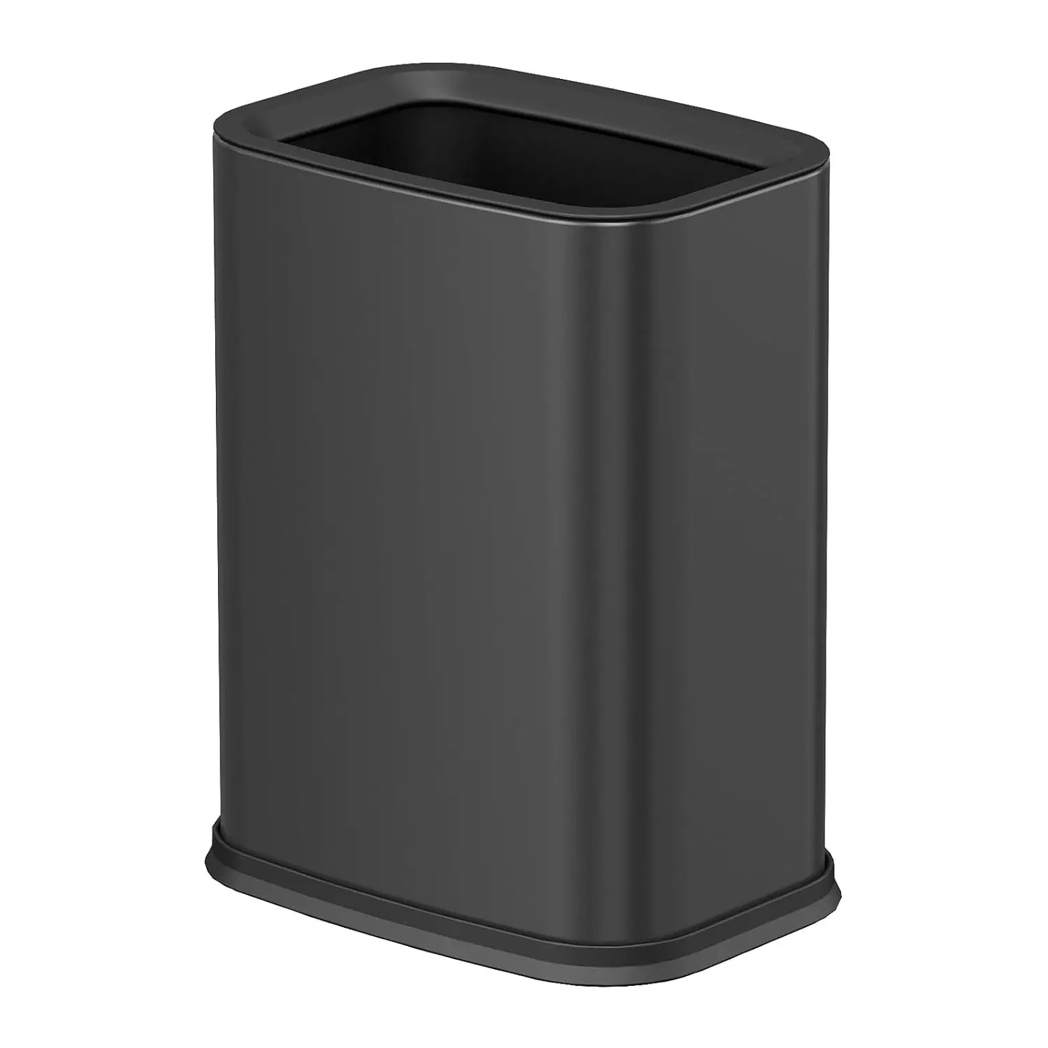 

2.6 Gallon Black Metal Trash Can with Removable Inner Bucket, Small Office and Bathroom Garbage Bin