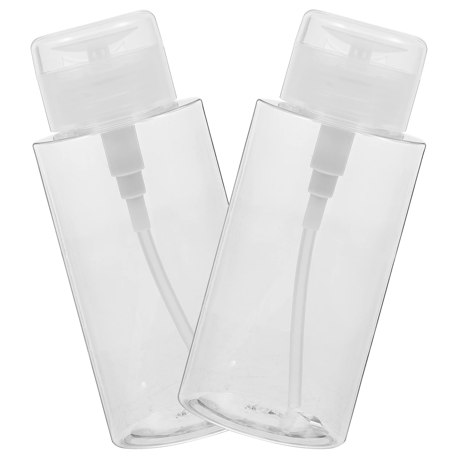 

2pcs 300Ml Empty Pump Bottles For Nail Polish Makeup Remover Liquid Travel Bottle Push Down Dispenser Leakproof Sturdy