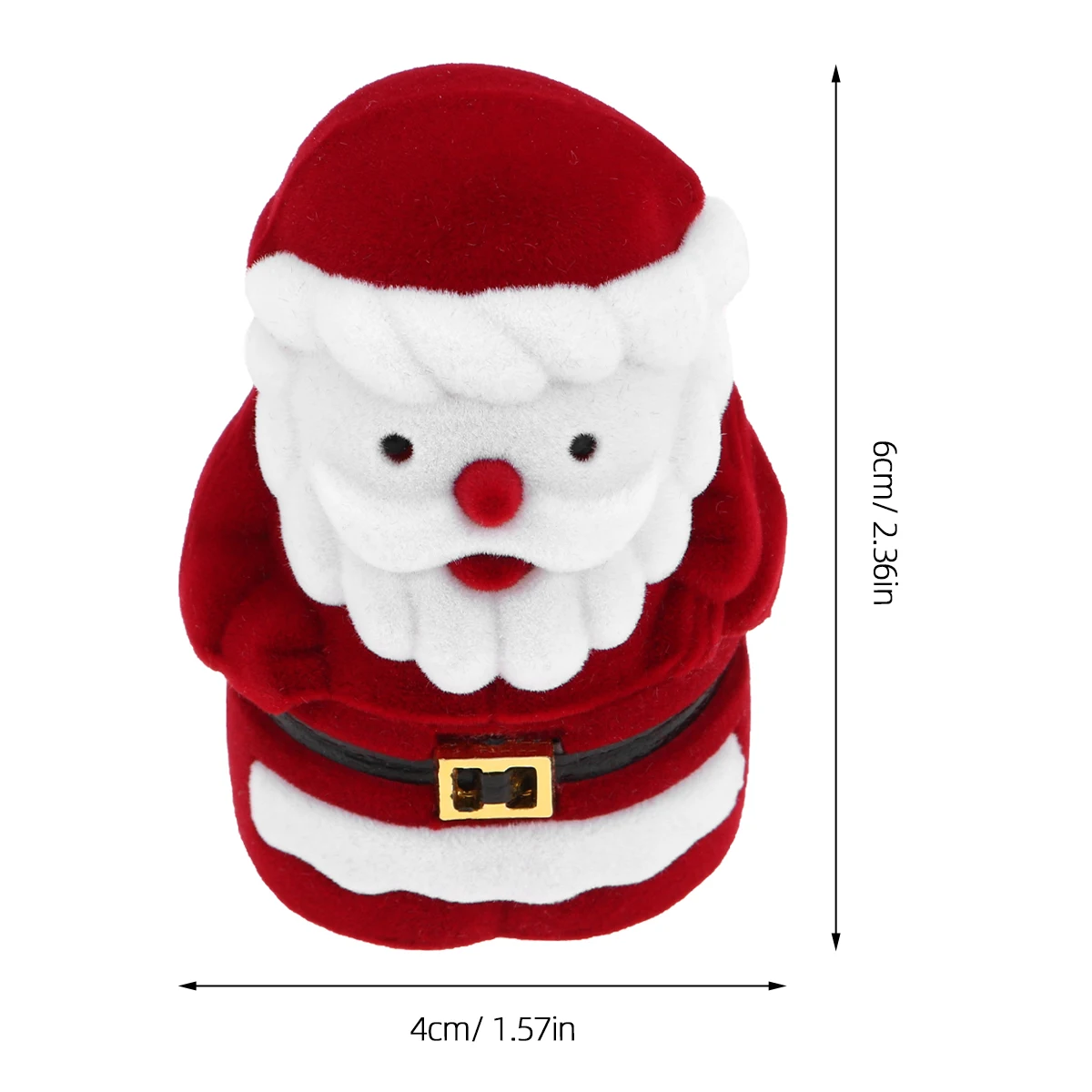 

Cute Santa Storage Box Jewelry Ring Earrings Case Gift Premium Decorative Christmas Wedding Birthday Mothers Day Valentines