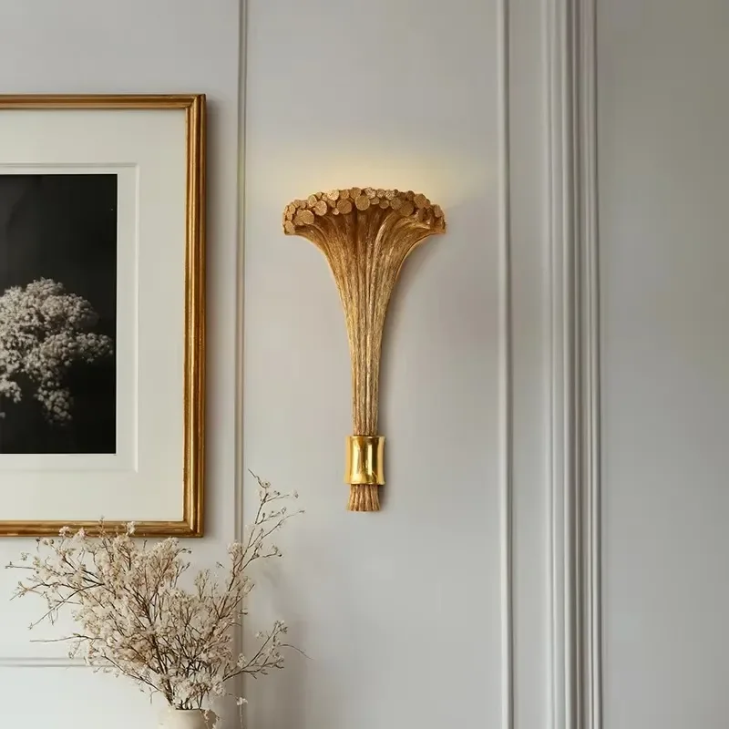 Jewellerytop European Decorative Bronze Wall Sconce Light Living Room Corridor Bedroom Antique Brass Wall Lamp