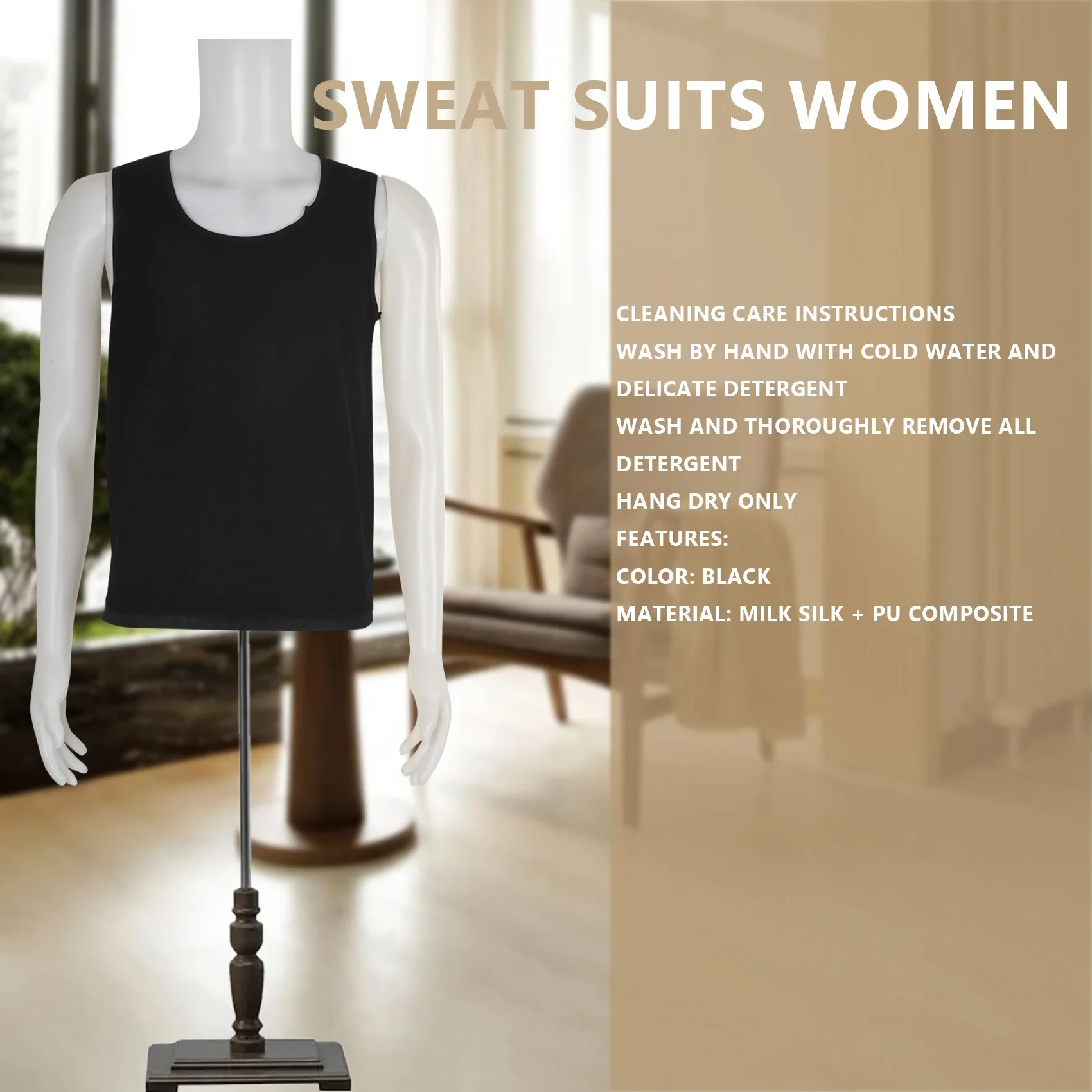 A33Z-Sauna Vest Premium Workout Tank Top Polymer For Slimming Weight Loss Fitness