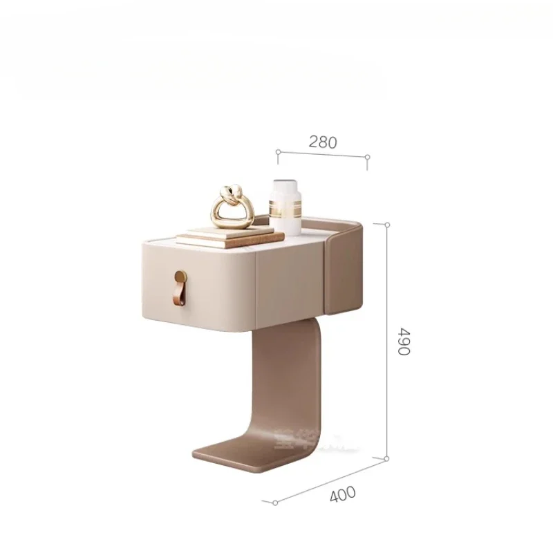 Aesthetic luxury Night Table Trendy nordic Modern Simple Bedside Table Italian Drawers Mesita De Noche Bedroom Furniture
