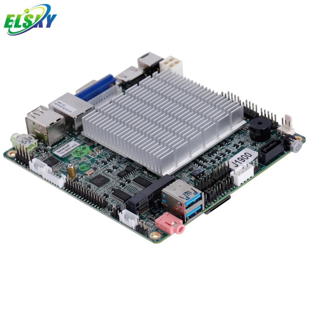 China factory NANO-ITX Motherboard Fanless Atom J1900 motherboard cpu combo Quad Core 2.0GHz Lan Onboard Button IoT Robotics