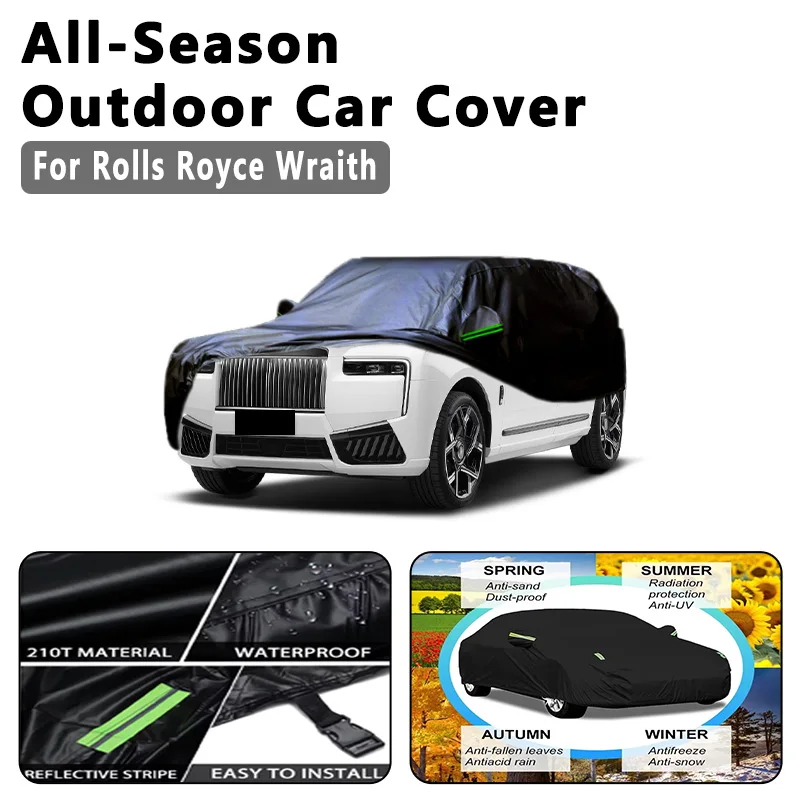 

Всесезонный автомобильный чехол для Rolls Royce Wraith, полная защита на открытом воздухе, водонепроницаемый, пылезащитный, солнцезащитный, авто внешние аксессуары