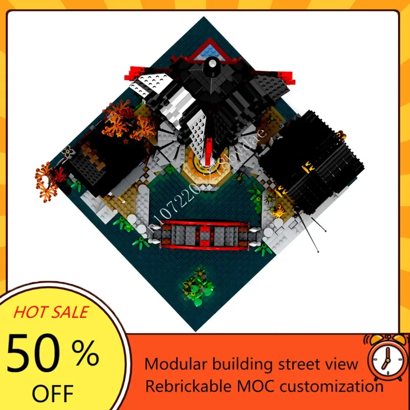 1181PCS Temple of Airjitzu modification Modular MOC Creative street view Model Custom Puzzles Architecture DIY Model Toys Gifts