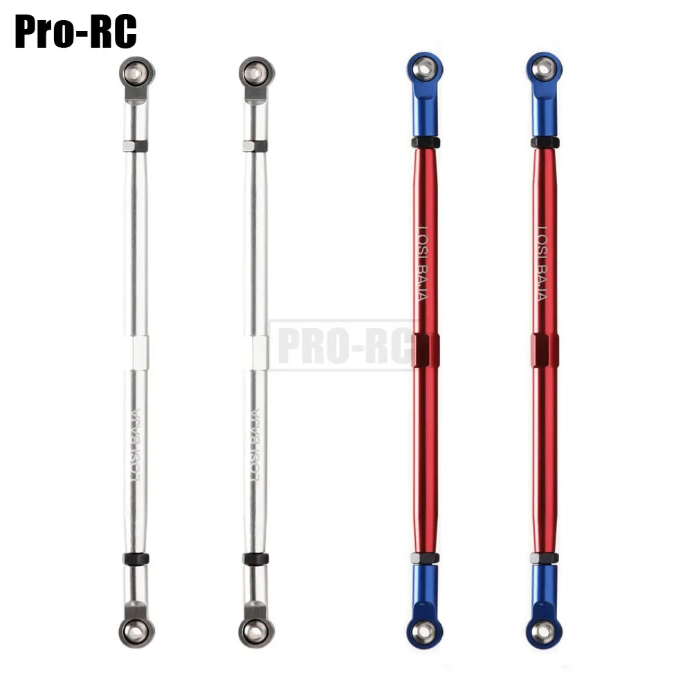 2 szt. stop aluminium 150MM 7MM grubsze tylne zawieszenie układu kierowniczego górnego łącznika przeciągającego Los234003 do samochodu RC 1/10 Team Losi Race Baja Rey