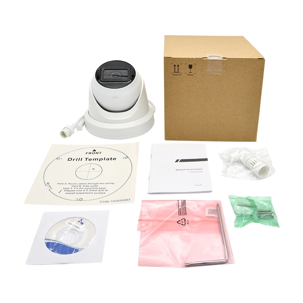 كاميرا Hikvision 4K 8MP PoE Turret IP DS-2CD2385G1-I Darkfighter IR SD فتحة للبطاقات H.265 كاميرا مراقبة CCTV الأمنية #3