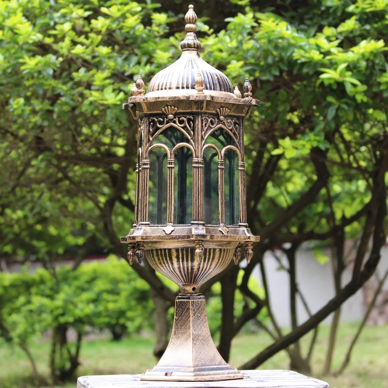 European-style villa door pillar   wall lamp  outdoor column  retro column   wall lam garden  column