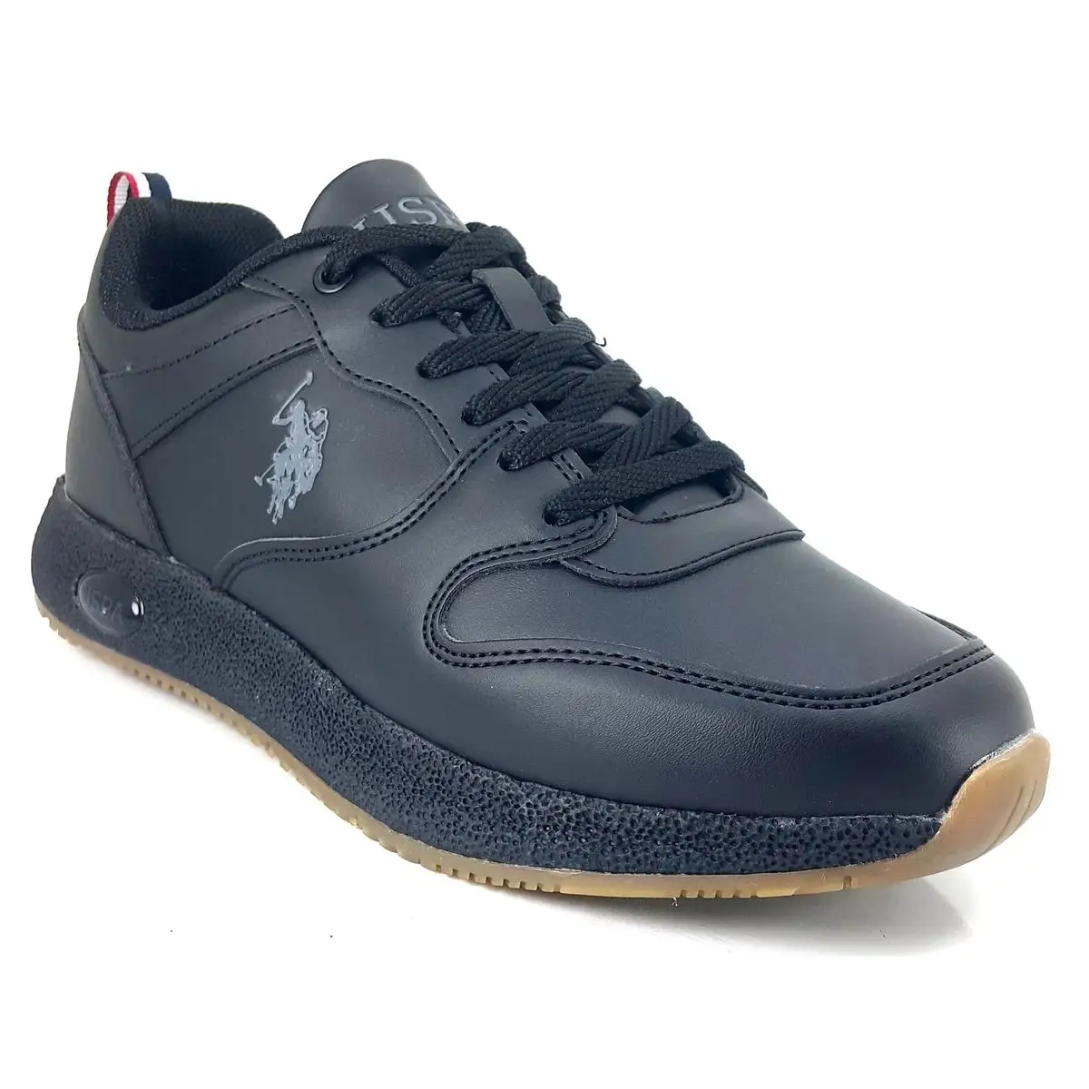 Custom and Comfortable Black U.S. Polo Angel 23KA Men's Daily Sneakers With 2024 Trend New Season Model Polyurethane Shoes