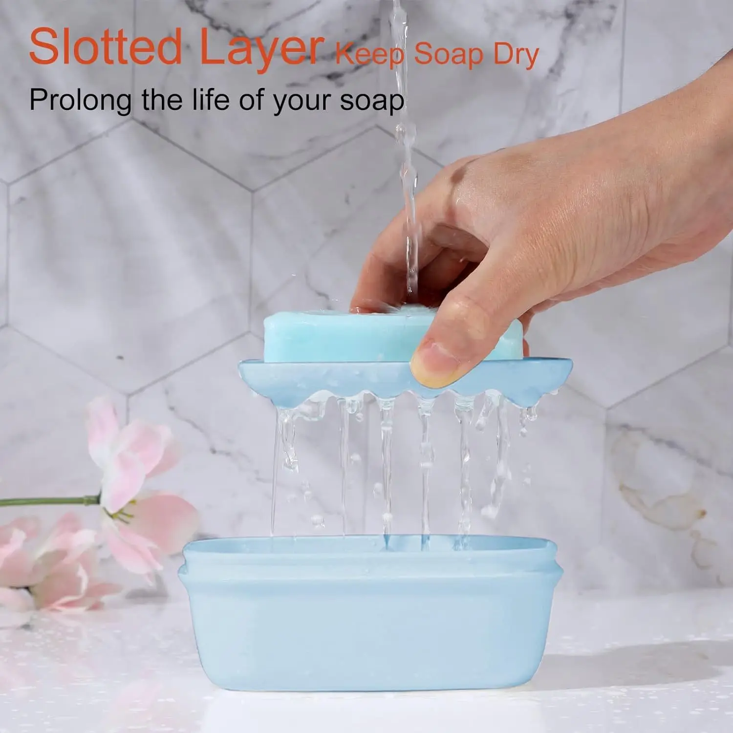 Soap Holder 3 Pcs Travel Soap Container, Portable Bar Soap Case, Leakproof Soap Box, Soap Dishes for Traveling, Camping, Gym