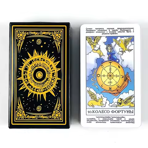 New Russian Visions Tarot Cards A 78 Deck Oracle Prediction Divination Edition Borad Playing Games,Christmas and New Year Gifts