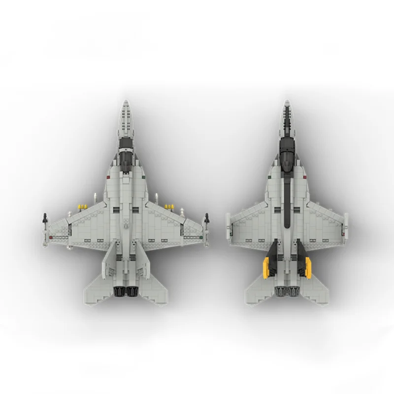 1439PCS FA-18F Super Hornet Modellbaustein, bewegliche Klappen und Fahrwerk im Maßstab 1:35, militärischer Sammlerbausatz