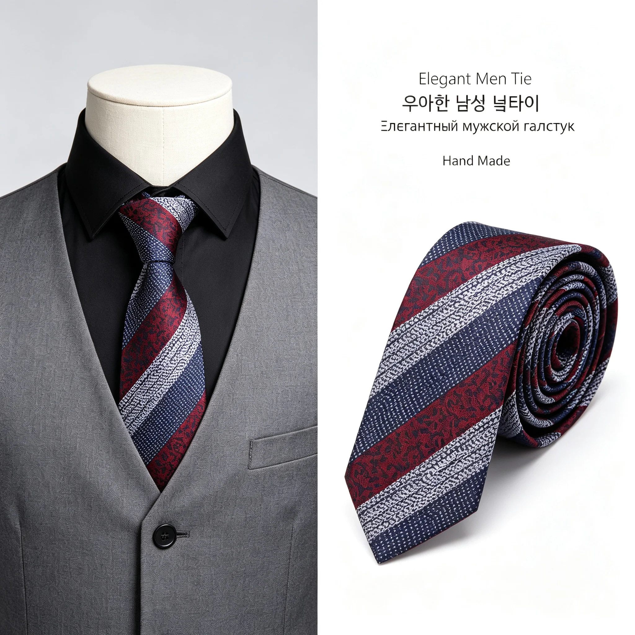 Fashion Vintage Paisley Navy Striped Neck Ties For Men 8cm Boy Wedding Party Office Daily Formal Neckties Suit Accessories Gifts