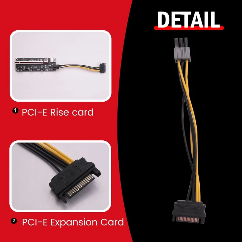 PCIE 4X To 4 Port USB 3.0 PCI-E Riser 4X To16x Expansion Card With PCIE 1 To 4 Riser VER009S PLUS PCI Express Card Set