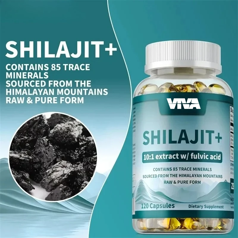 Shilajit Capsules - Reduce Fatigue, Promotes Heart and Bone Health, Antioxidant, Boost Energy and Cognitive Performance