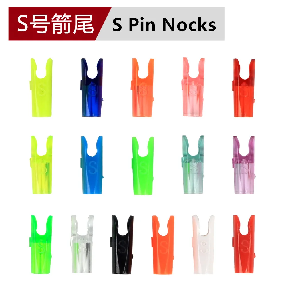 60pcs Pin Arrow Nocks Size S  For ID3.2/4.2/6.2mm Carbon Arrow  Shaft  DIY Accessories