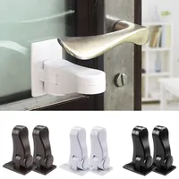 Anti-theft Protection Lock Home Safety Latches Aluminum Alloy Sliding Door And Window Safety Lock Adjustable Security Door Locks