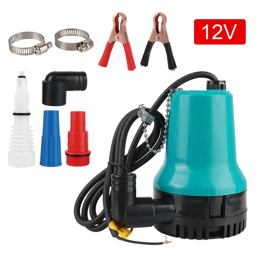 DC 12V/24V for Household /Farming Filter Fish Tank Submersible Water Pump Bottom suction 4600RPM 50W Portable Marine Bilge Pump