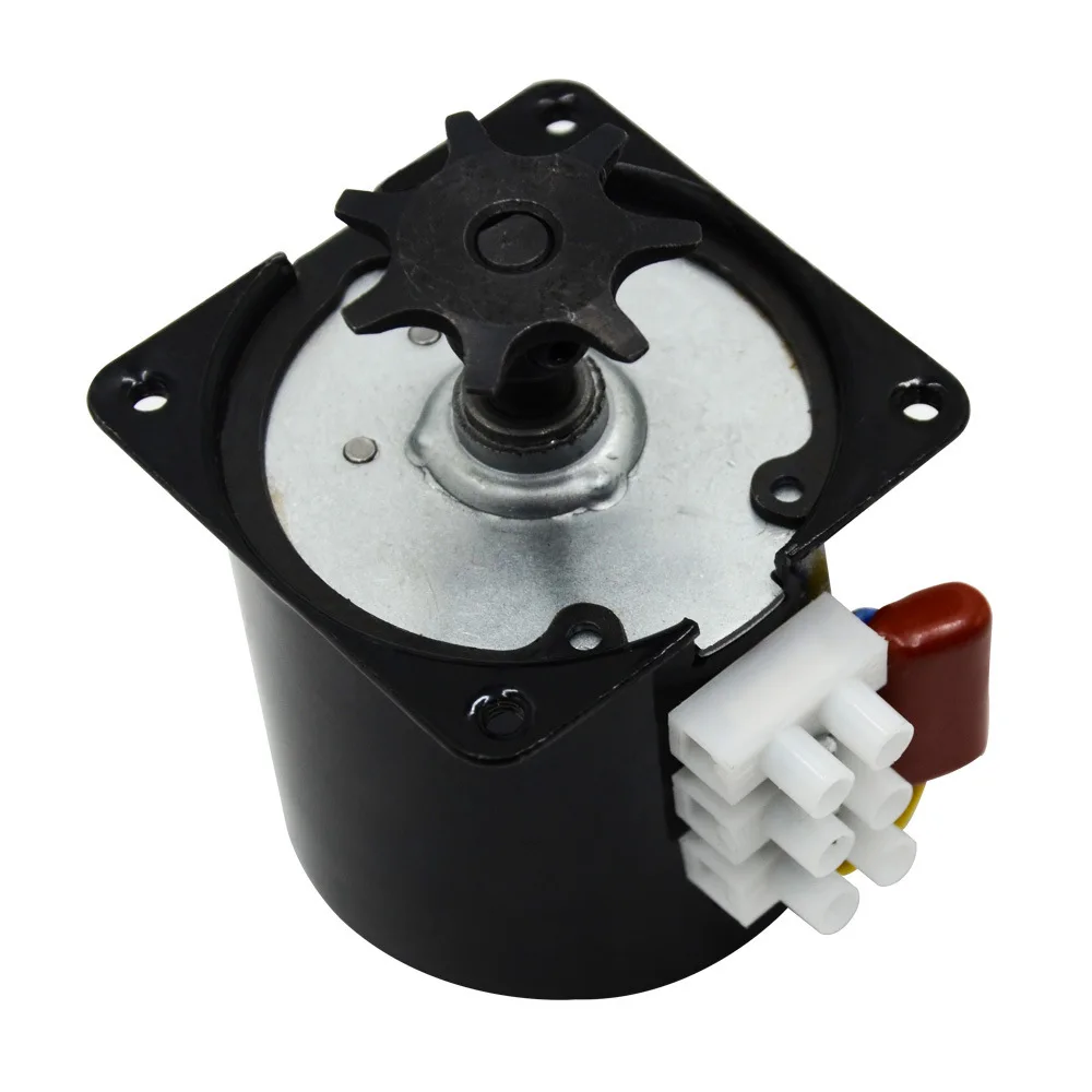 60KTYZ Claw Pole Synchronous Motor AC220V 14W Gear Motor With Chain Gear 2.5RPM 5RPM 10RPM Permanent Magnet Incubator Motor