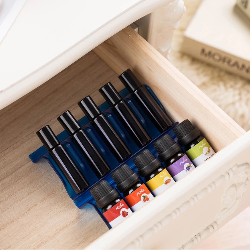 

5 Pcs Essential Oil Storage Rack Bottle Organizer for Cabinet Holder Organizers and Blue Travel