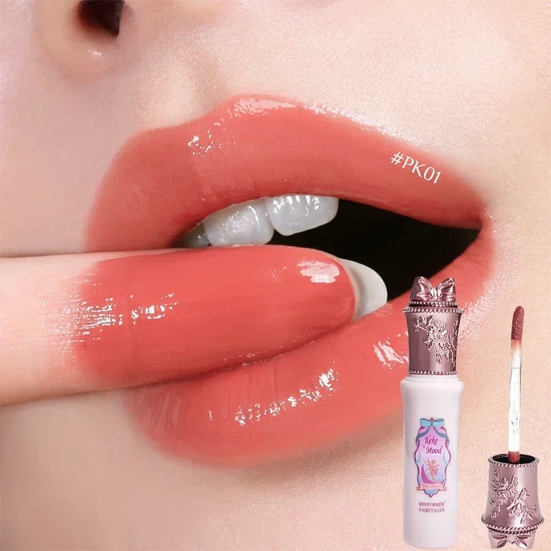 Flower Knows 2.5g Jelly Lip Glaze Moisturizing Whiten Water Gloss Lip Glaze Midsummer Elf Original No Cup Stain Lip Care Makeup